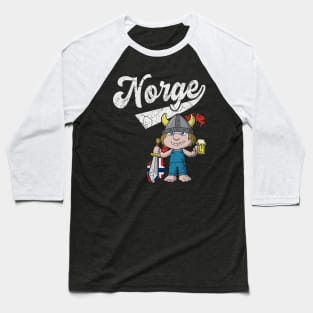 Norge Norwegian Beer Troll Norway Baseball T-Shirt